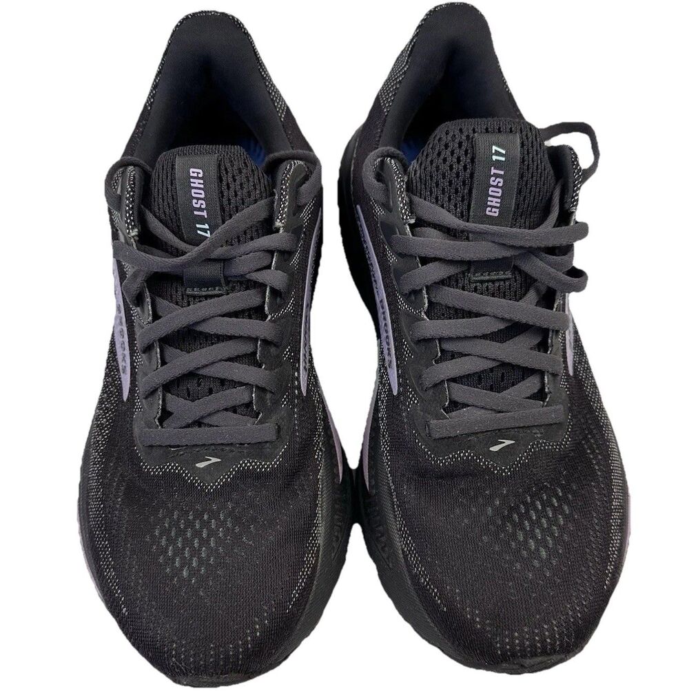 Brooks Ghost 17 Womens Size 7.5 WIDE Gray/Clearwater/Purple Running Shoes - Picture 2 of 11